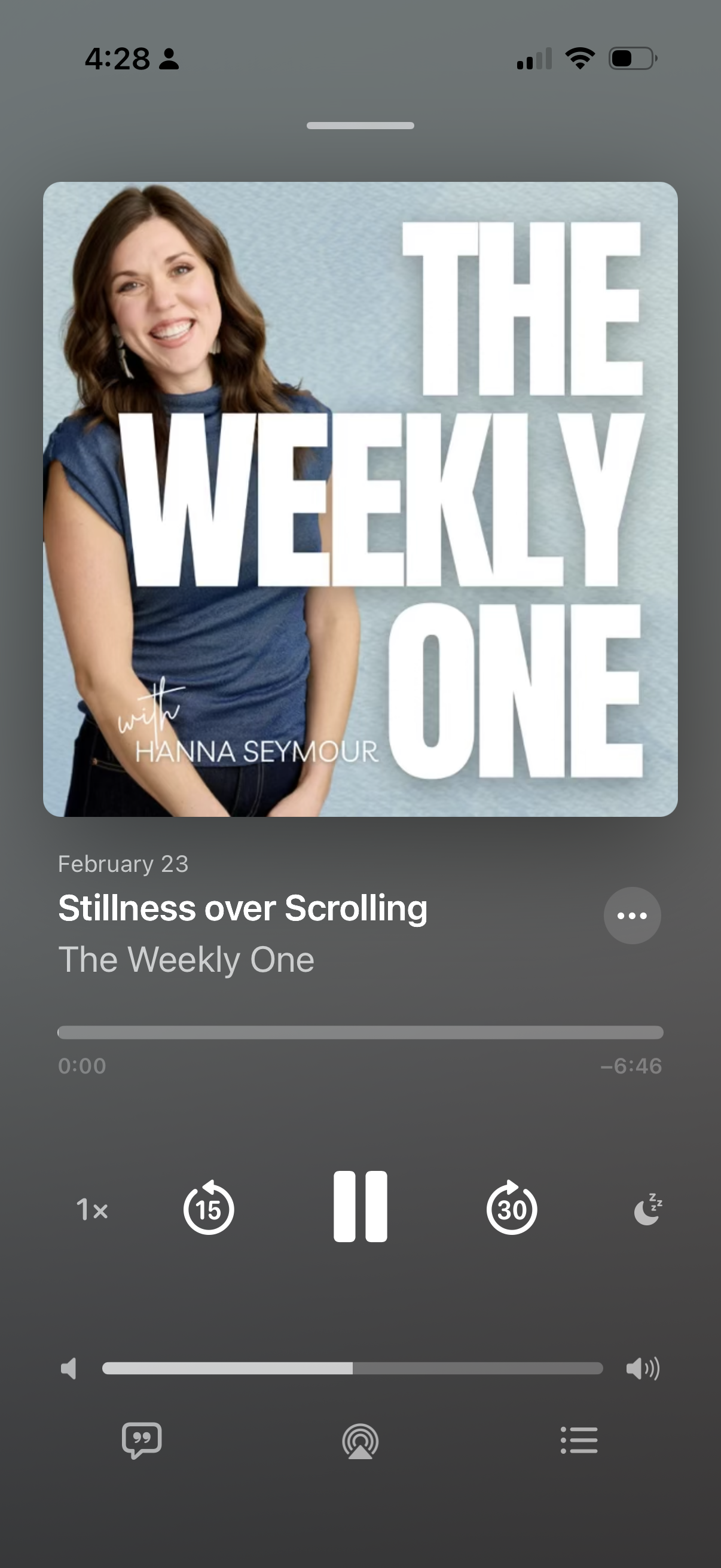 The Weekly One podcast on iPhone